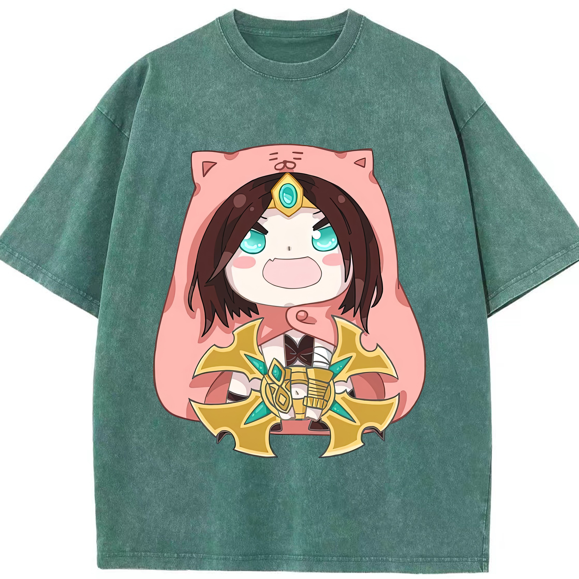 リーグ・オブ・レジェンド League of Legends LOL 綿100% ヴィンテージ風 半袖Tシャツ（フロントプリント）